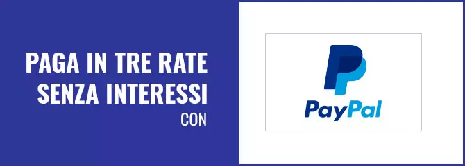 Paga in 3 reate con Paypal