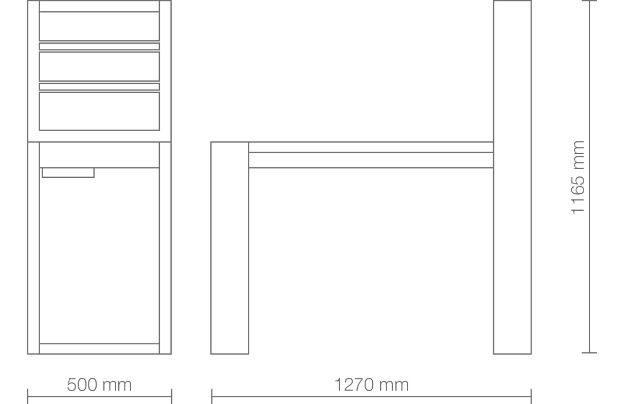 misure tavolo living led