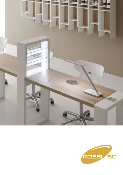 Beautyfox  Table manucure LIVING LED mélèze blanc